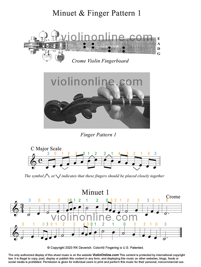 minuet 1 violin